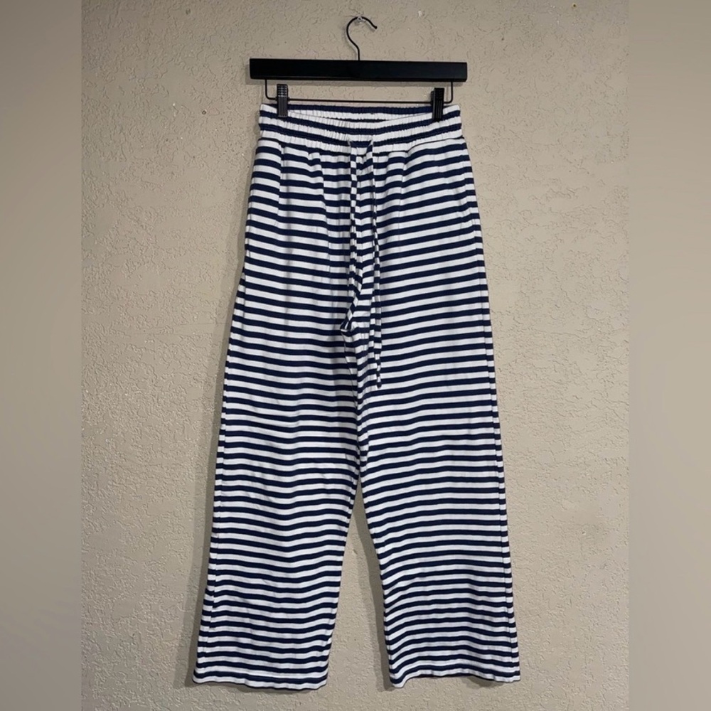 Daily Drills Striped Lounge Set in Navy and White - Picture 3 of 6